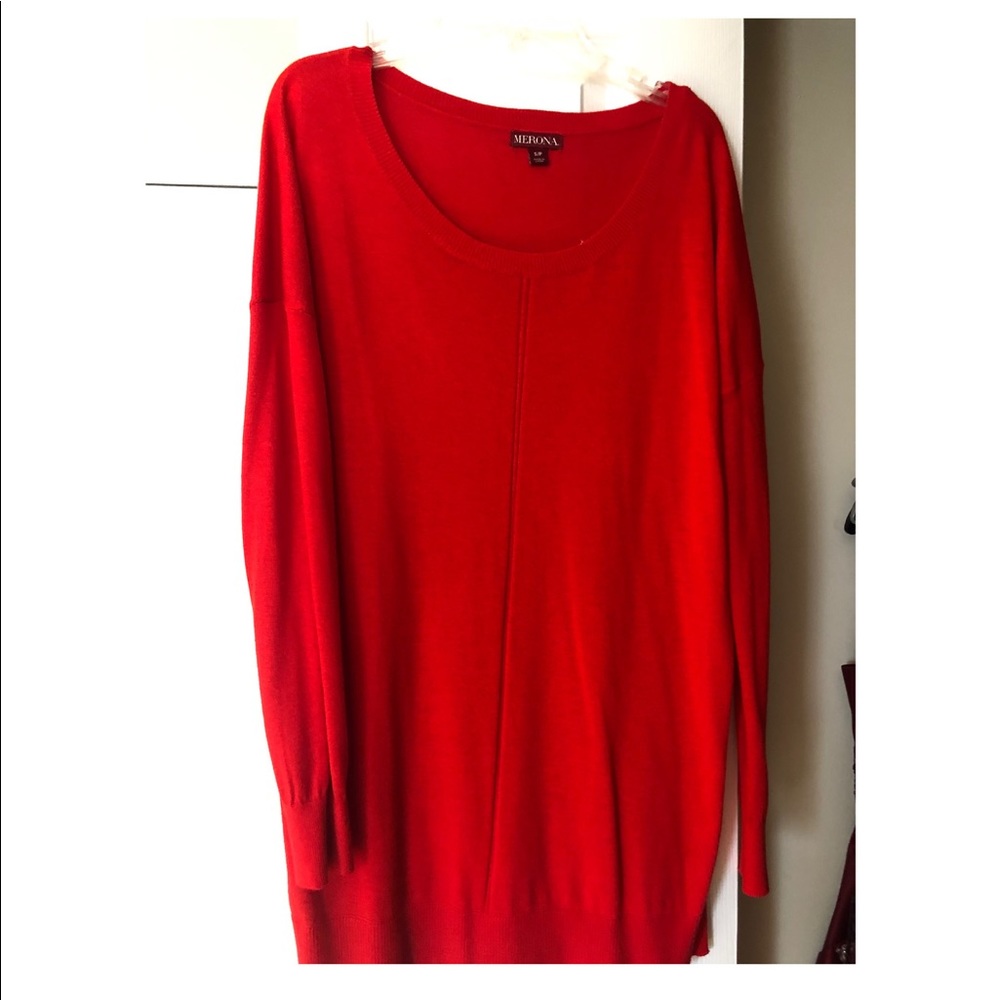 Red long sleeve top